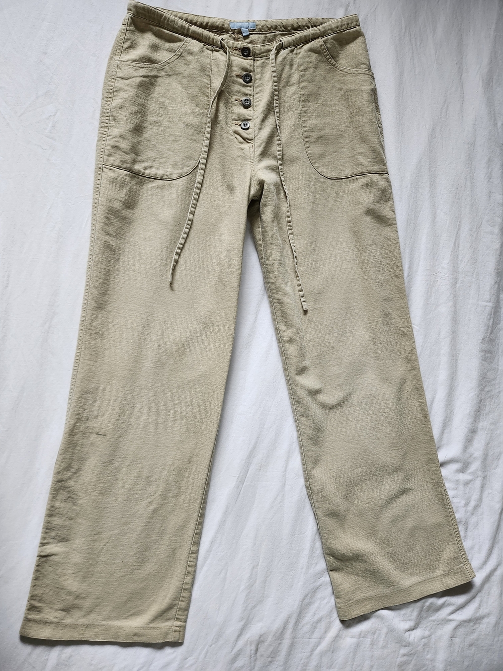 Vintage Vero Moda Linen Blend Drawstring Trousers